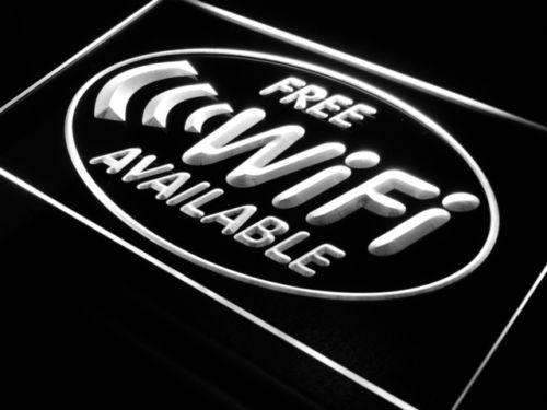 Free Wifi Available LED Light Sign - Way Up Gifts