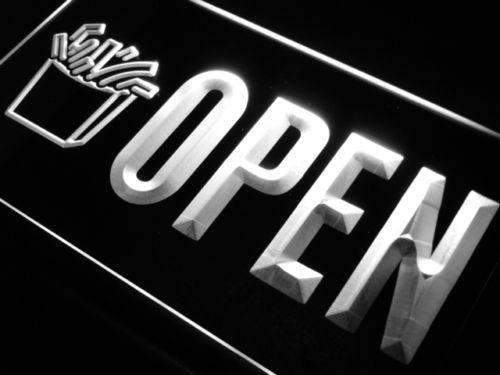 French Fries Fast Food Open LED Light Sign - Way Up Gifts