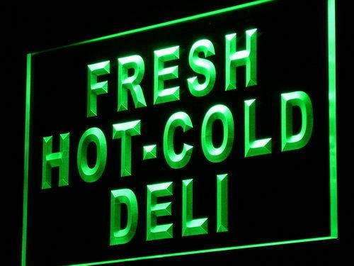 Fresh Hot Cold Deli LED Light Sign - LED Gift Works