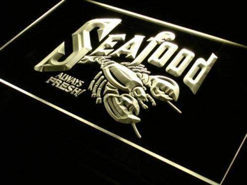 Fresh Seafood Lobster LED Light Sign - Way Up Gifts