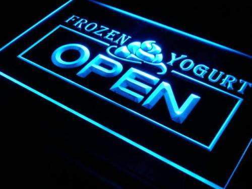 Fro Yo Frozen Yogurt Open LED Light Sign - LED Gift Works