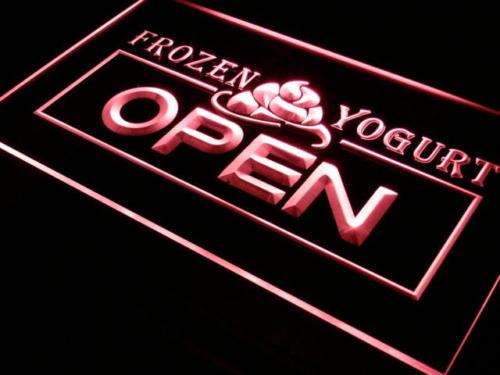 Fro Yo Frozen Yogurt Open LED Light Sign - LED Gift Works