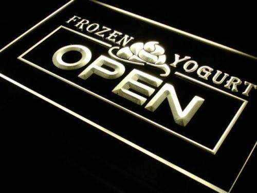 Fro Yo Frozen Yogurt Open LED Light Sign - LED Gift Works