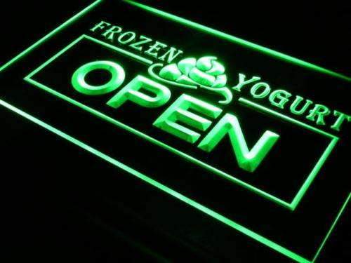 Fro Yo Frozen Yogurt Open LED Light Sign - LED Gift Works