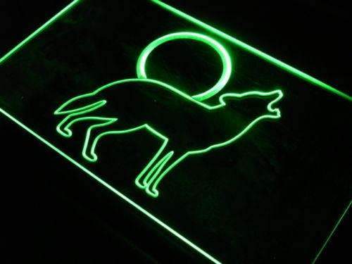 Full Moon Coyote Howling LED Light Sign - Way Up Gifts