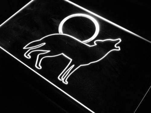Full Moon Coyote Howling LED Light Sign - Way Up Gifts