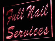 Full Nail Services LED Light Sign - LED Gift Works