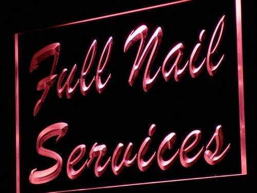 Full Nail Services LED Light Sign - LED Gift Works