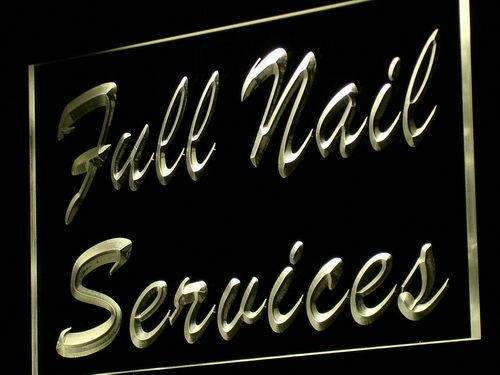 Full Nail Services LED Light Sign - LED Gift Works