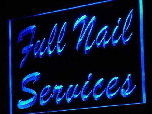 Full Nail Services LED Light Sign - LED Gift Works