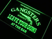 Gangsters Leave Guns at Bar LED Light Sign - LED Gift Works