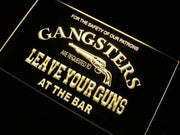 Gangsters Leave Guns at Bar LED Light Sign - LED Gift Works