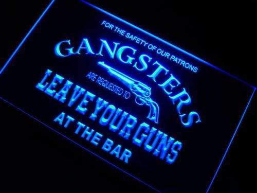 Gangsters Leave Guns at Bar LED Light Sign - Way Up Gifts