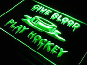 Give Blood Play Hockey LED Light Sign - LED Gift Works