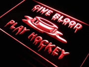 Give Blood Play Hockey LED Light Sign - LED Gift Works