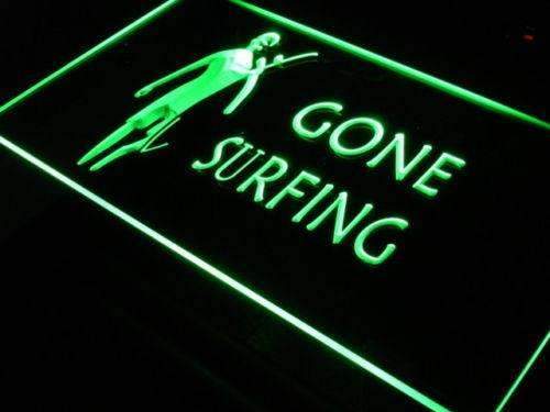 Gone Surfing LED Light Sign - Way Up Gifts