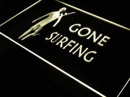 Gone Surfing LED Light Sign - Way Up Gifts