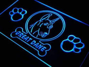 Great Dane Dog LED Light Sign - LED Gift Works