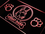 Great Dane Dog LED Light Sign - LED Gift Works