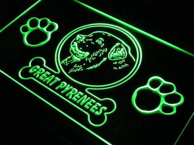 Great Pyrenees Paw Prints LED Light Sign - Way Up Gifts