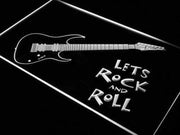 Guitar Let's Rock and Roll LED Light Sign - LED Gift Works