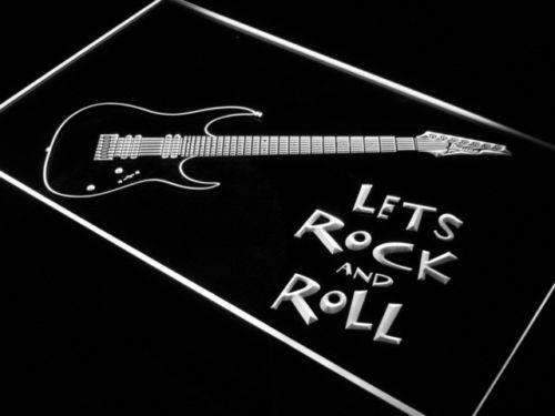 Guitar Let's Rock and Roll LED Light Sign - LED Gift Works