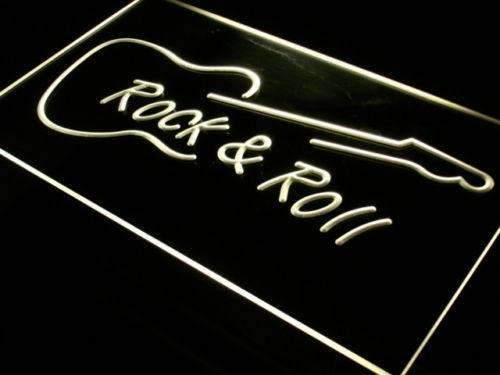 Guitar Rock and Roll LED Light Sign - LED Gift Works
