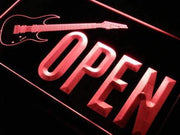 Guitar Shop Open LED Light Sign - LED Gift Works