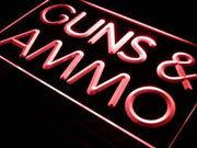 Guns and Ammo LED Light Sign - LED Gift Works