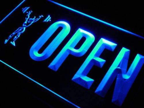Gym Weightlifting Open LED Light Sign - Way Up Gifts