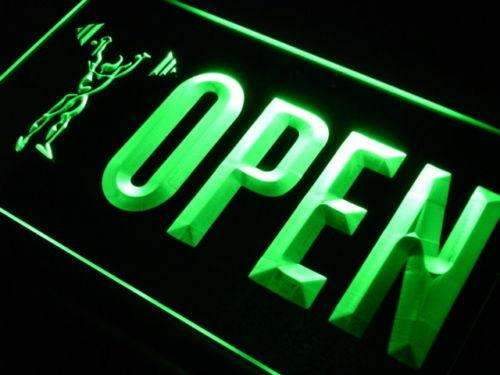 Gym Weightlifting Open LED Light Sign - Way Up Gifts