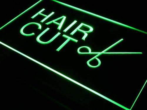 Hair Cut Scissors LED Light Sign - LED Gift Works