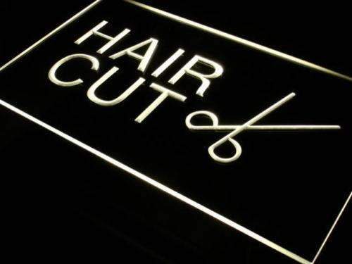 Hair Cut Scissors LED Light Sign - LED Gift Works