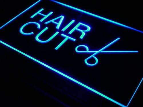 Hair Cut Scissors LED Light Sign - LED Gift Works