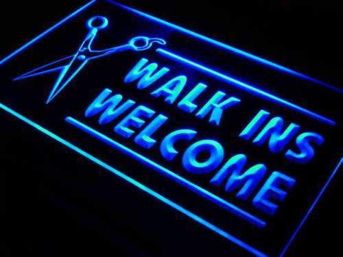 Hair Cut Walk Ins Welcome LED Light Sign - Way Up Gifts