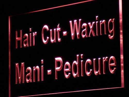 Hair Cut Waxing Manicure Pedicure LED Light Sign - LED Gift Works