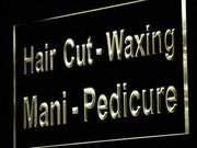 Hair Cut Waxing Manicure Pedicure LED Light Sign - LED Gift Works
