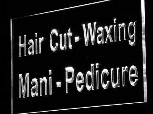 Hair Cut Waxing Manicure Pedicure LED Light Sign - LED Gift Works