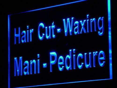Hair Cut Waxing Manicure Pedicure LED Light Sign - LED Gift Works