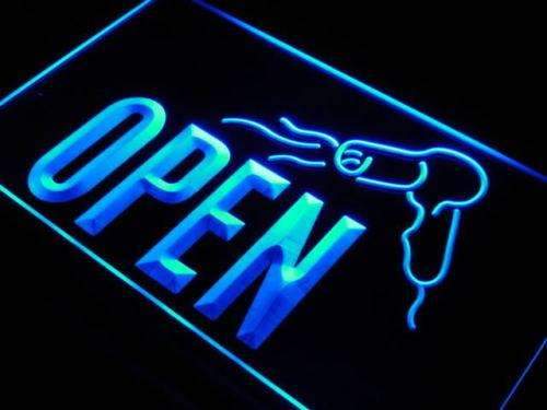 Hair Dryer Salon Open LED Light Sign - Way Up Gifts