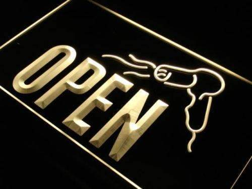 Hair Dryer Salon Open LED Light Sign - Way Up Gifts