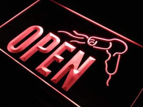Hair Dryer Salon Open LED Light Sign - Way Up Gifts
