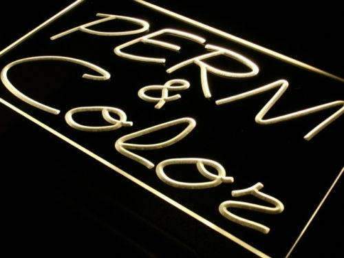Hair Salon Perm Color LED Light Sign - LED Gift Works