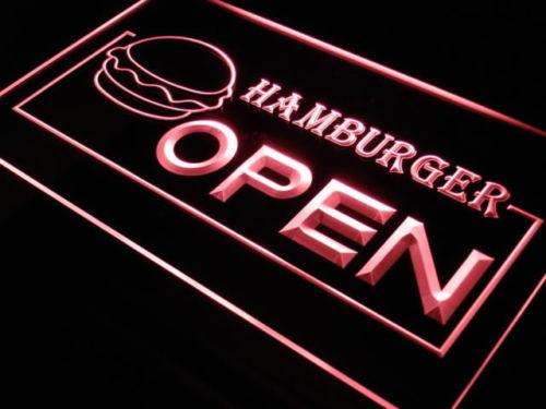 Hamburger Open LED Light Sign - Way Up Gifts