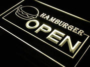 Hamburger Open LED Light Sign - LED Gift Works