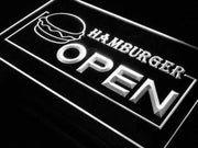 Hamburger Open LED Light Sign - LED Gift Works