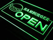 Hamburger Open LED Light Sign - LED Gift Works