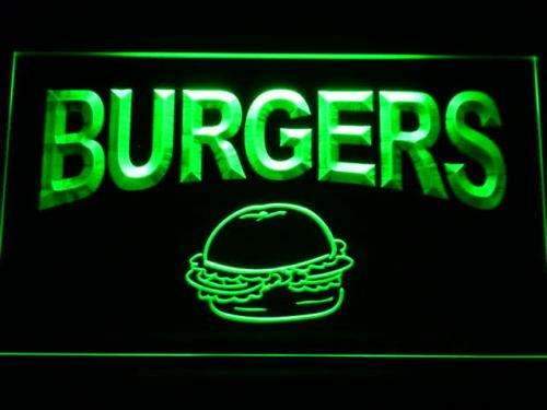 Hamburgers Burgers LED Light Sign - LED Gift Works
