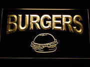 Hamburgers Burgers LED Light Sign - LED Gift Works