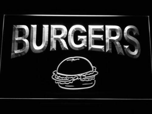 Hamburgers Burgers LED Light Sign - LED Gift Works